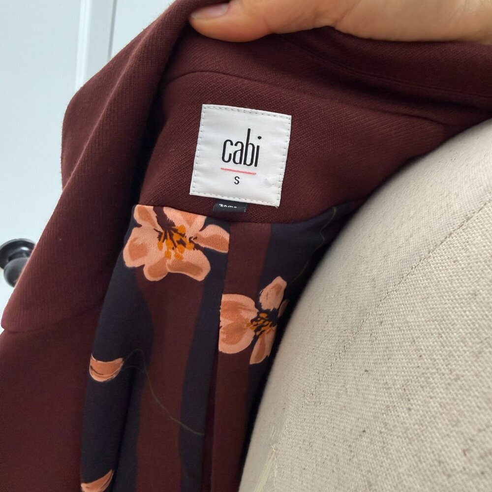 CAbi Boss Jacket in Currant Wine Long Structured Blazer Size Small - Picture 6 of 9